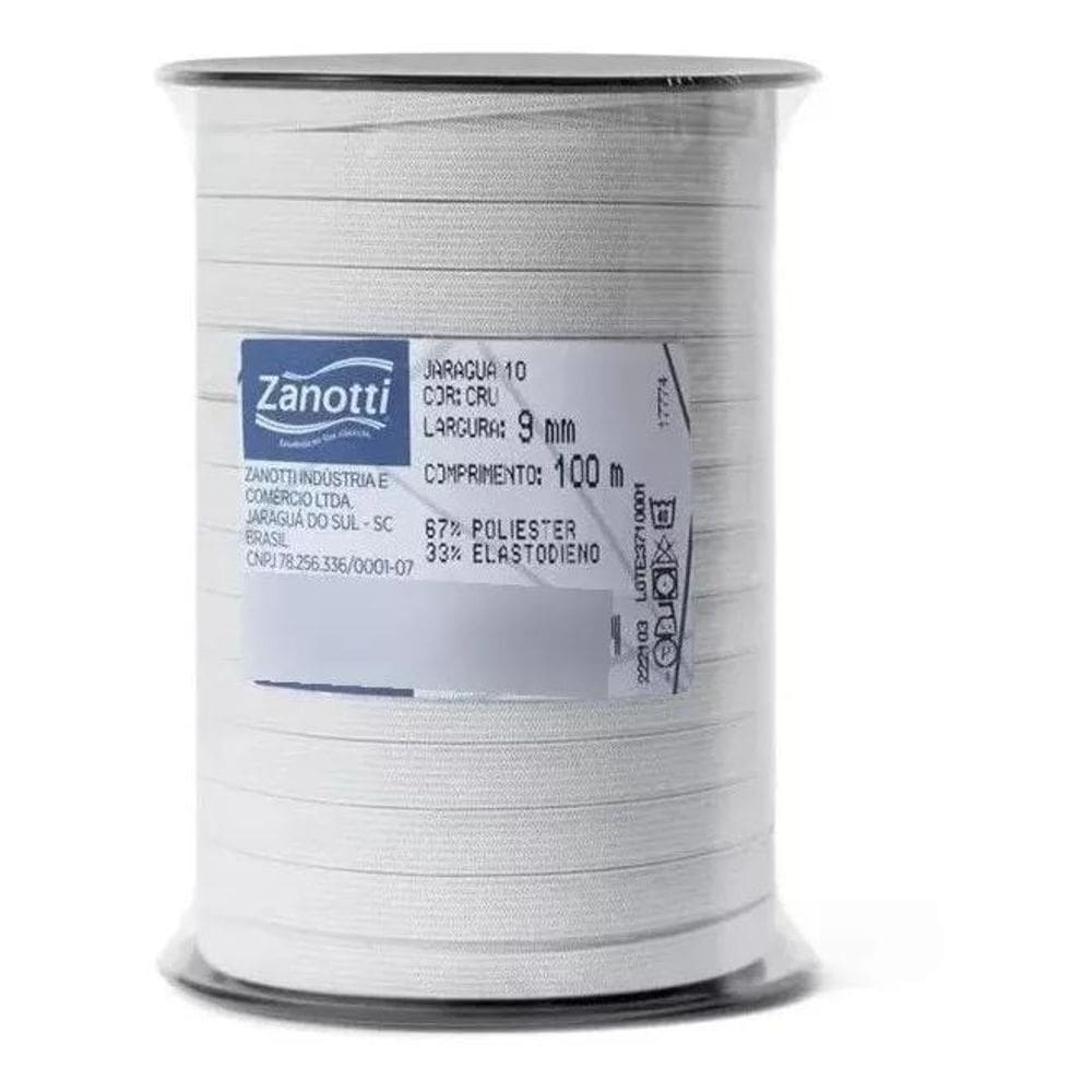 2X Zanotti Jaraguá 10 Elástico Rolo 100 Metros Cru Desenho D
