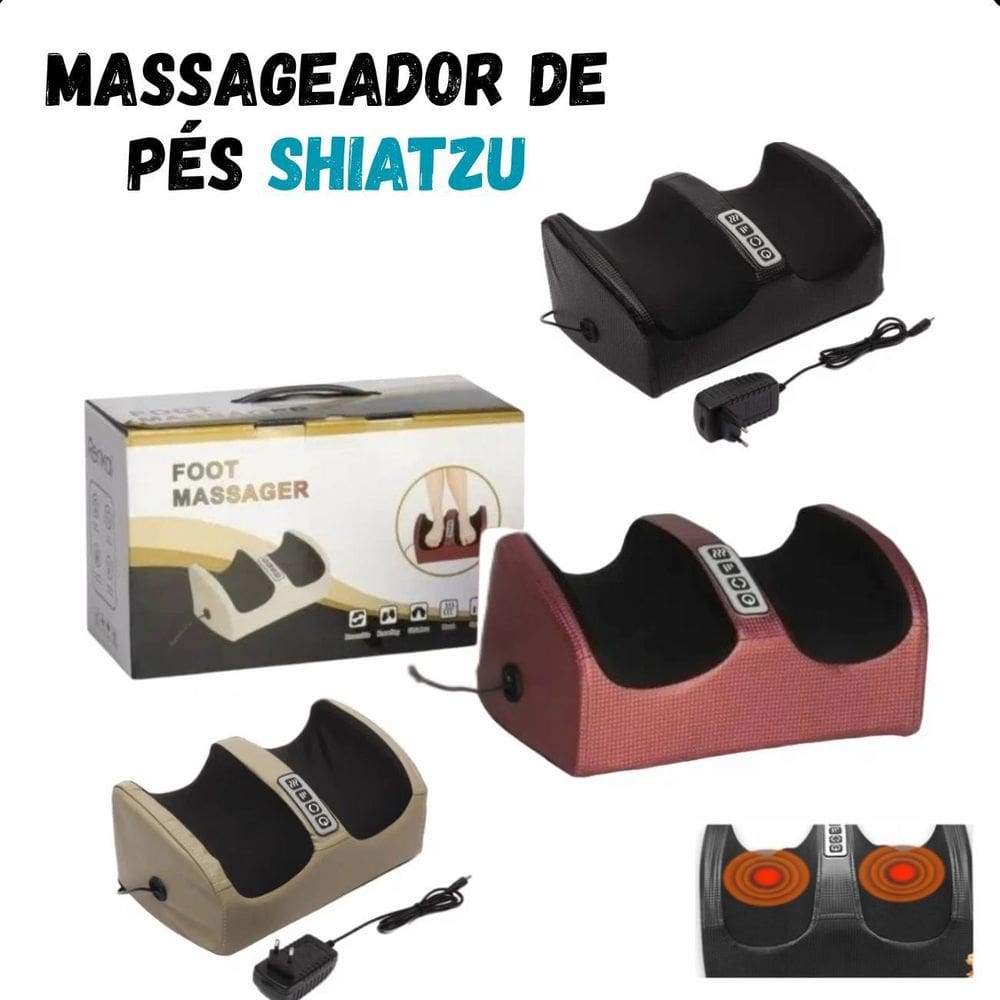 Massageador De Pés Shiatsu Relaxamento Profundo