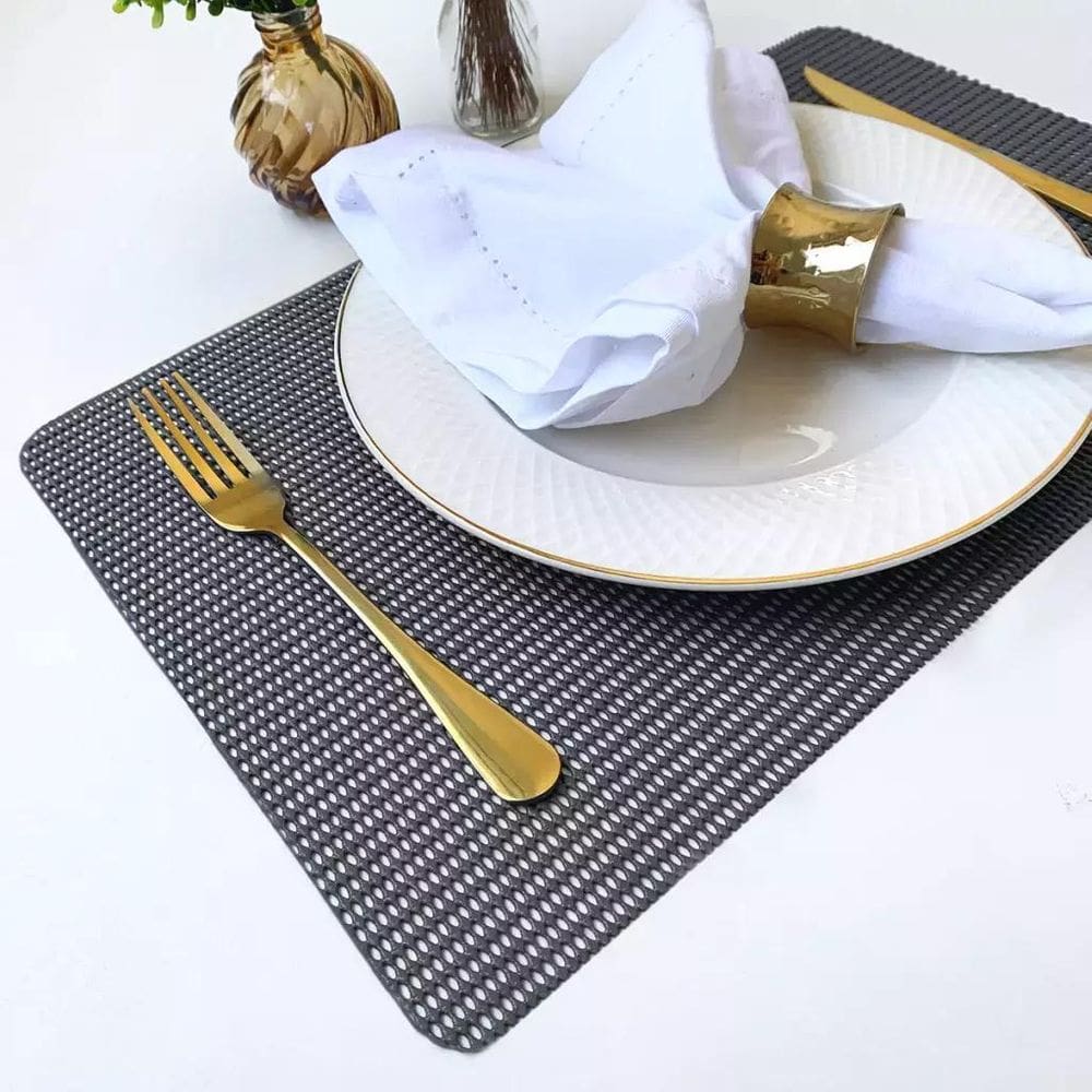 12 Jogo Americano Pvc Antiderrapante Resistente New Flex Cz