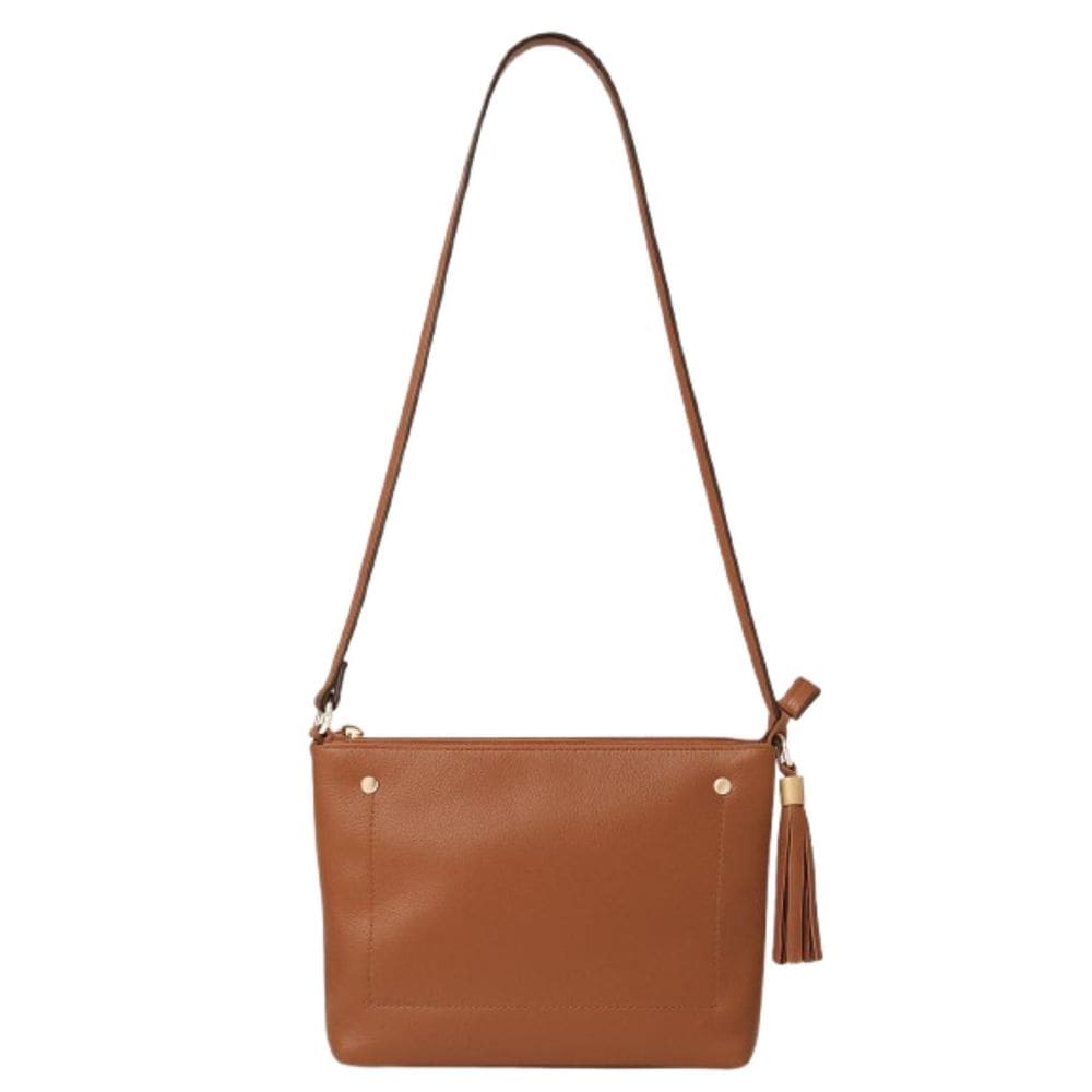 Bolsa Couro Atual Transversal Caramelo