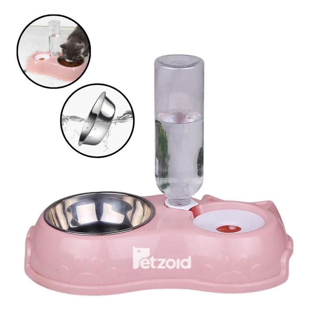 2X Comedouro E Bebedouro Automático Para Cães E Gatos Filhot