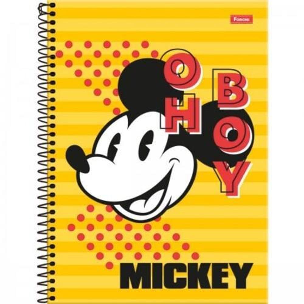 Caderno Universitário Mickey Mouse 10 Matérias