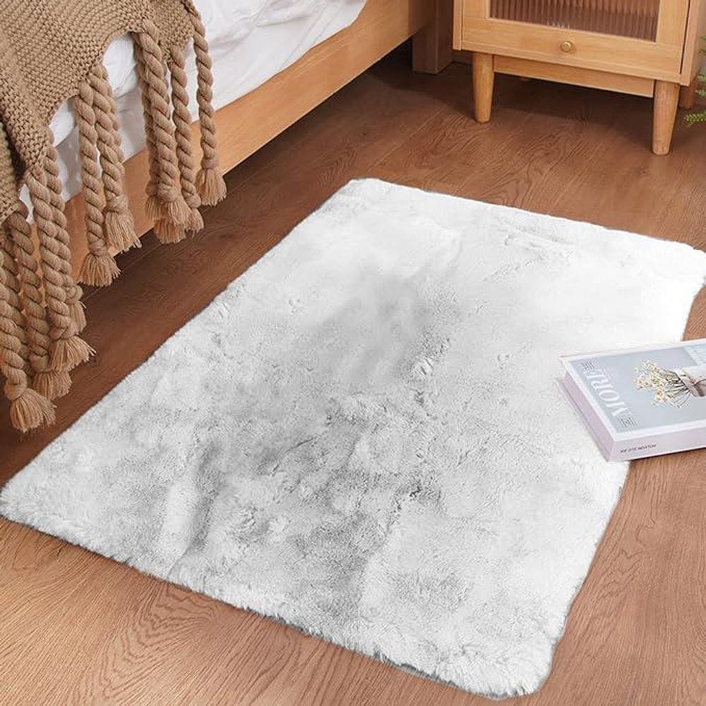 Tapete Chinchila Rozac Antiderrapante 50X70 Cm - Gelo