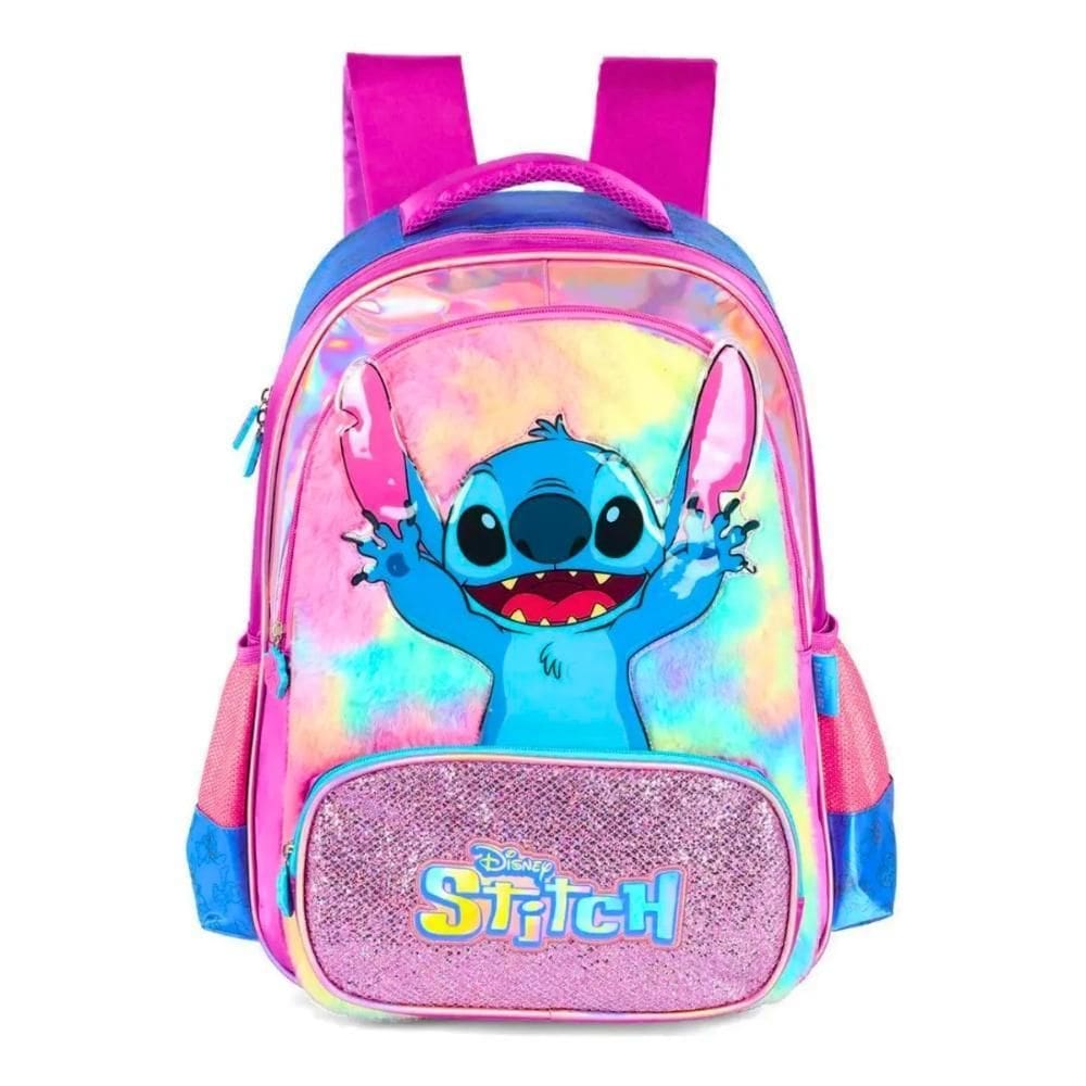 Mochila De Costas Escolar Infantil Stitch Luxcel