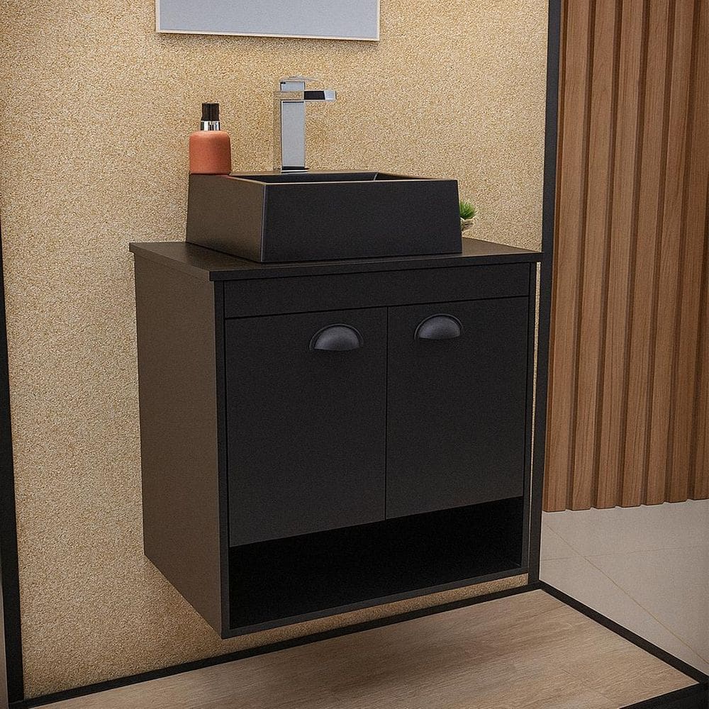 Gabinete Armário Para Banheiro 50Cm Mdf Com Cuba - Latina