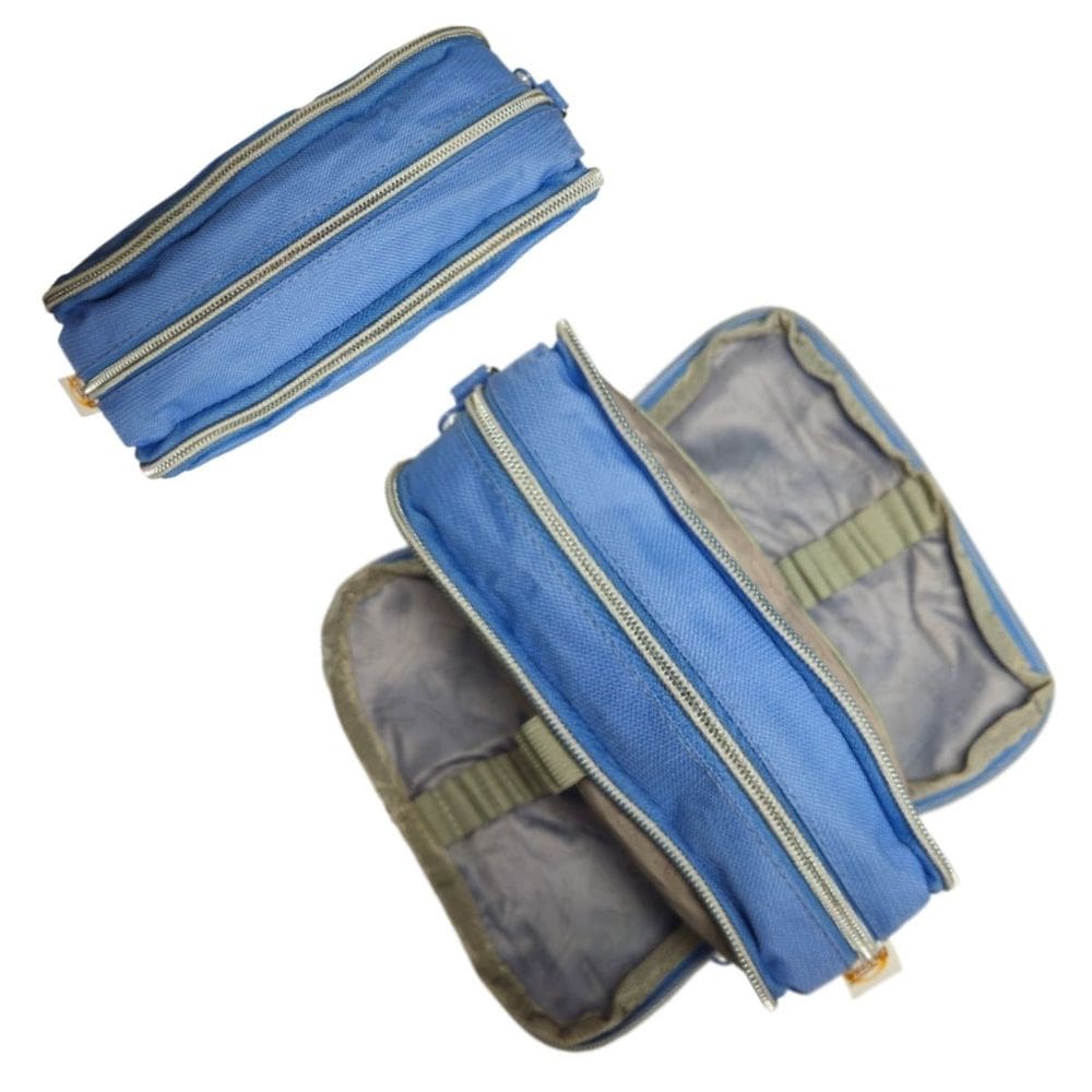 Estojo Escolar Duplo Grande Azul Claro Volta às Aulas Lápis de Cor Canetas Gel Moderno Unissex Fofo