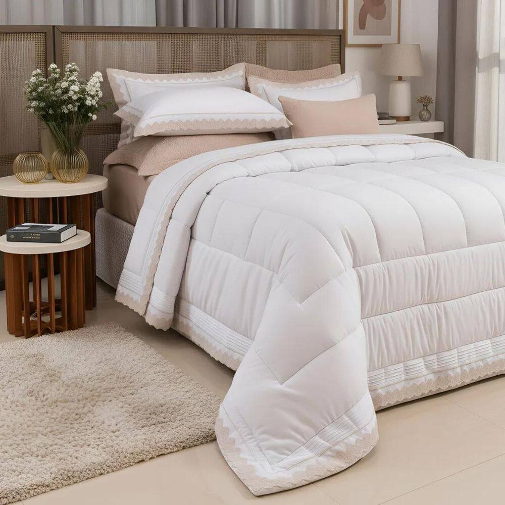 Jogo De Cama Sublime Queen 100% Algodao 250 Fios Super Macio