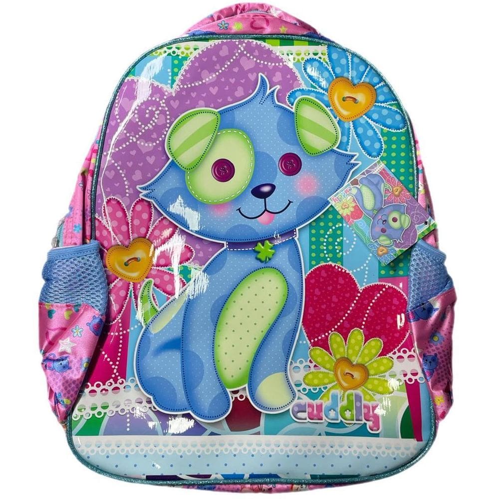 Mochila De Alças Escolar Feminina Branca Cat Cuddly Infantil