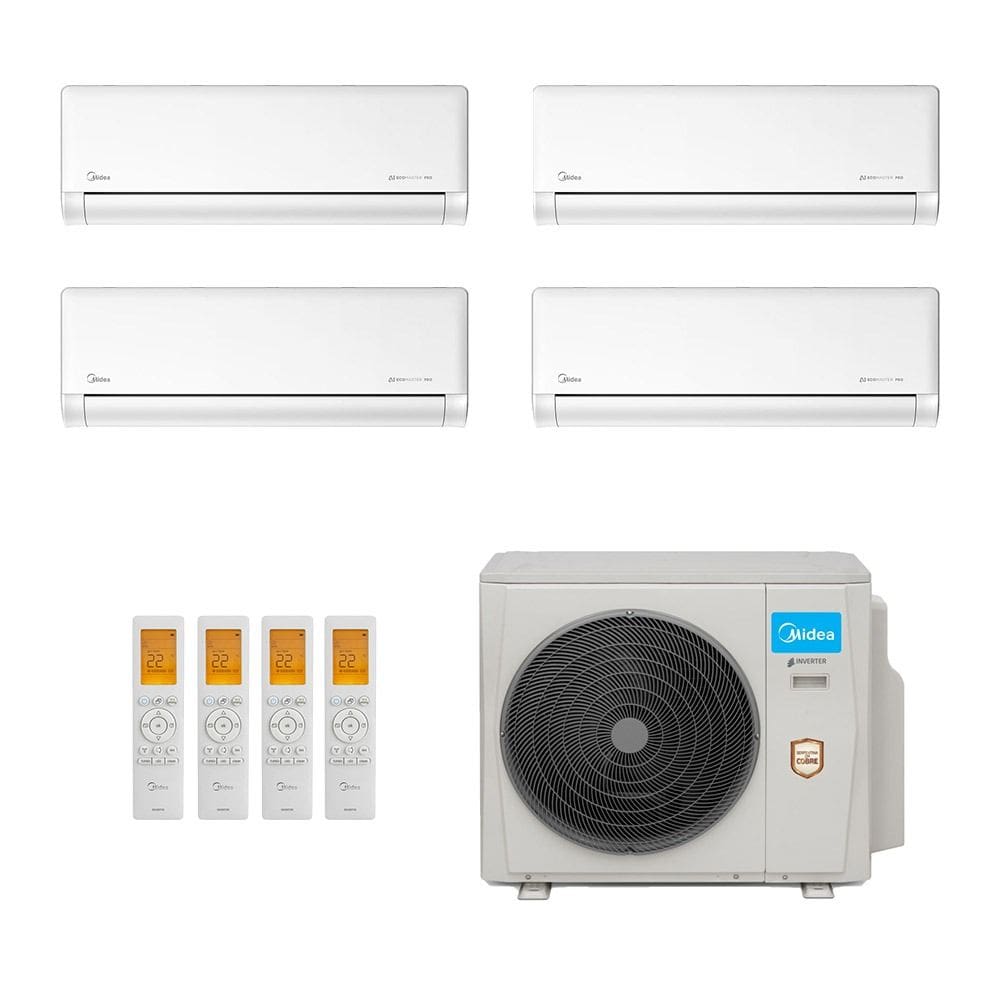Ar-Condicionado Multi Split Inverter Midea 42.000 (2x Evap HW 9.000 + 1x Evap HW 12.000 + 1x Evap HW 24.000) Quente/Frio 220V