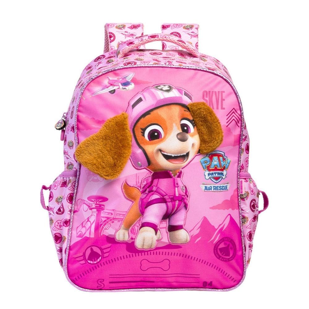 Mochila Escolar De Costas Patrulha Canina Skye Luxo