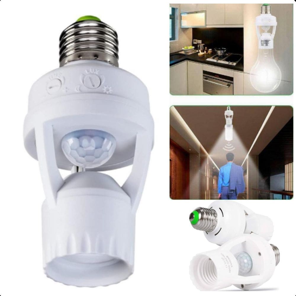 Sensor De Movimento E27 Com Fotocélula Ambientes Externos