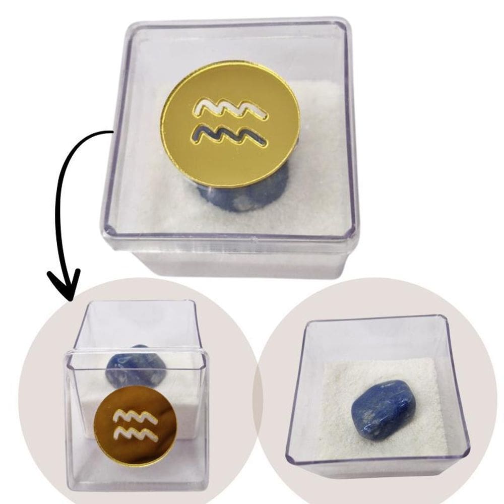 Pedra Do Signo Cristal Gêmeos Box Acrílico