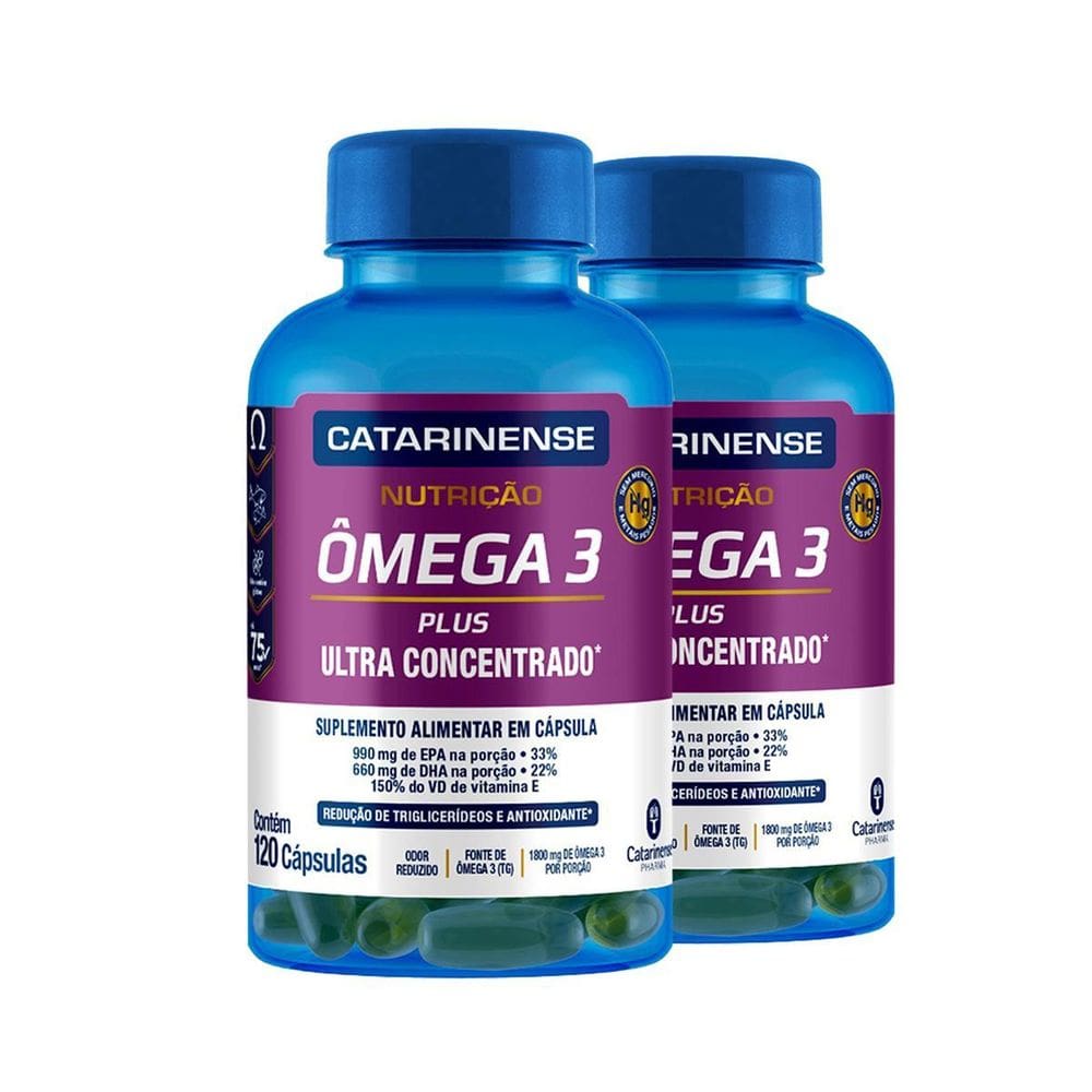 Kit 2 Ômega 3 Concentrado Catarinense 120 Capsulas