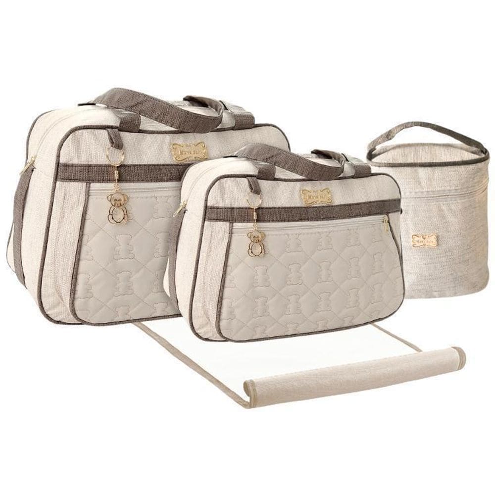 Kit Bolsas Maternidade Mave Baby Deluxe Bege