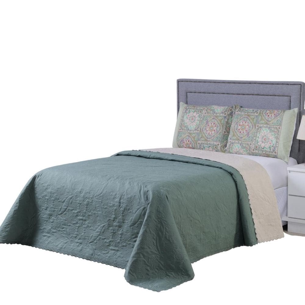 Cobre Leito Casal/Queen 3 Peças Dupla Face Micropercal Boho