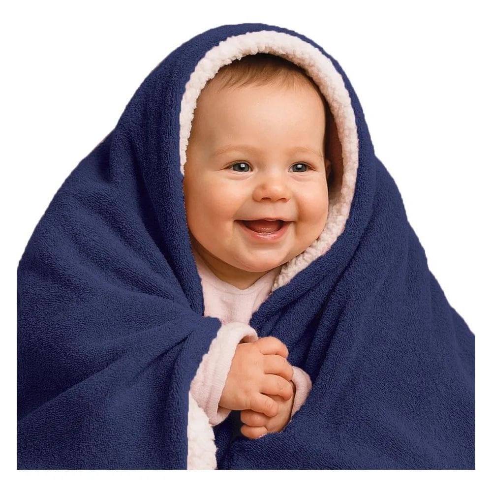 2X Manta Cobertor Bebê Soft Sherpa Edredom Dupla Face Infant