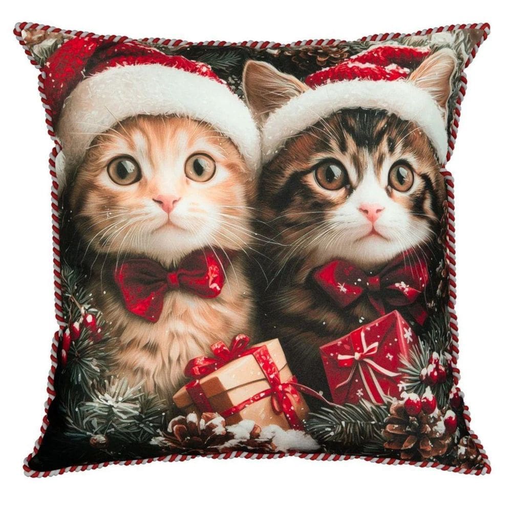 Almofada De Natal Meu Pet Gatos 561 43Cm