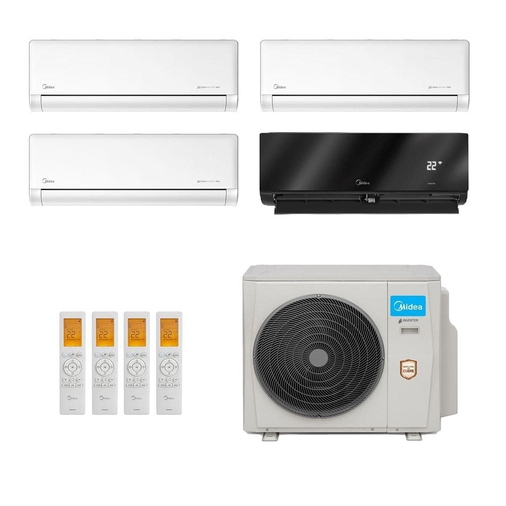 Ar-Condicionado Multi Split Inverter Midea 42.000 (2x Evap HW 9.000 + 1x Evap HW 12.000 + 1x Evap HW 24.000) Quente/Frio 220V