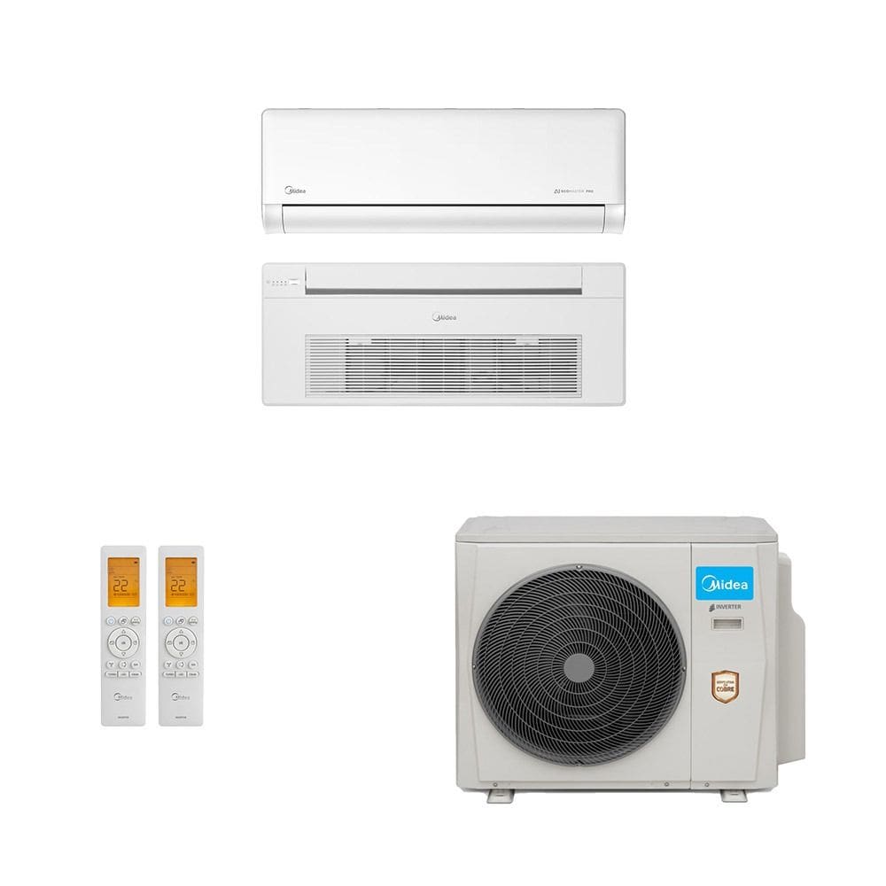 Ar-Condicionado Multi Split Inverter Midea 27.000 (1x Evap HW 9.000 + 1x Evap Cassete 1 Via 18.000) Quente/Frio 220V