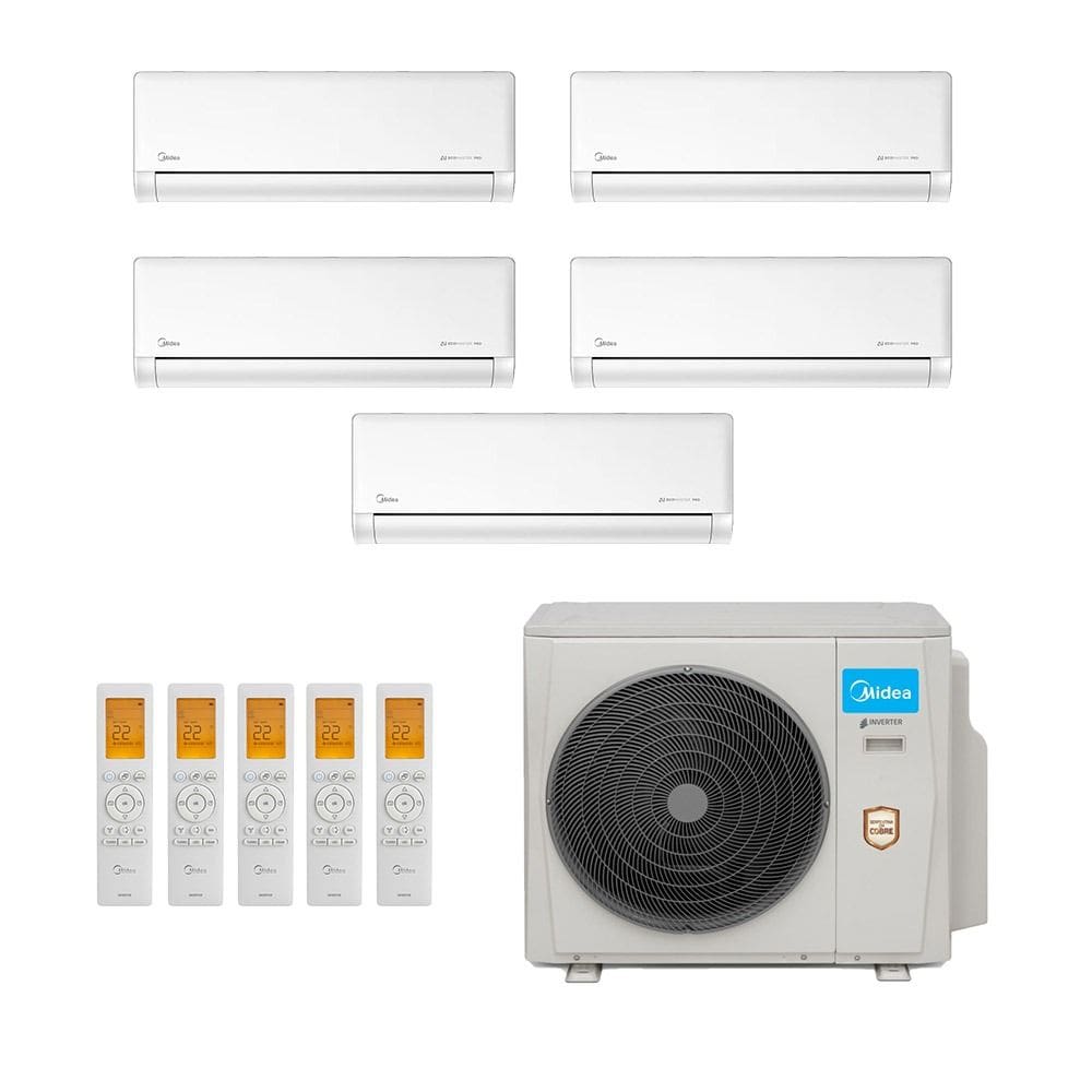 Ar-Condicionado Multi Split Inverter Midea 42.000 (5x Evap HW 9.000) Quente/Frio 220V