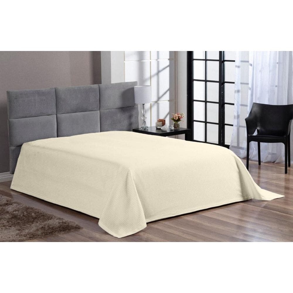 Cobre Leito Colcha Piquet Liso Casal King Palha Avulso