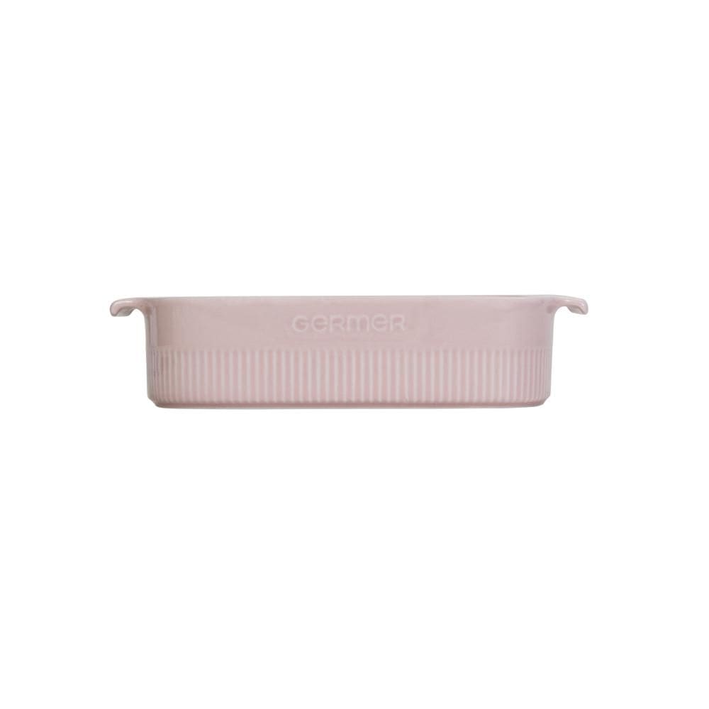 Travessa Refratária Retangular 28x17 Rosa 1,72 L Porcelana