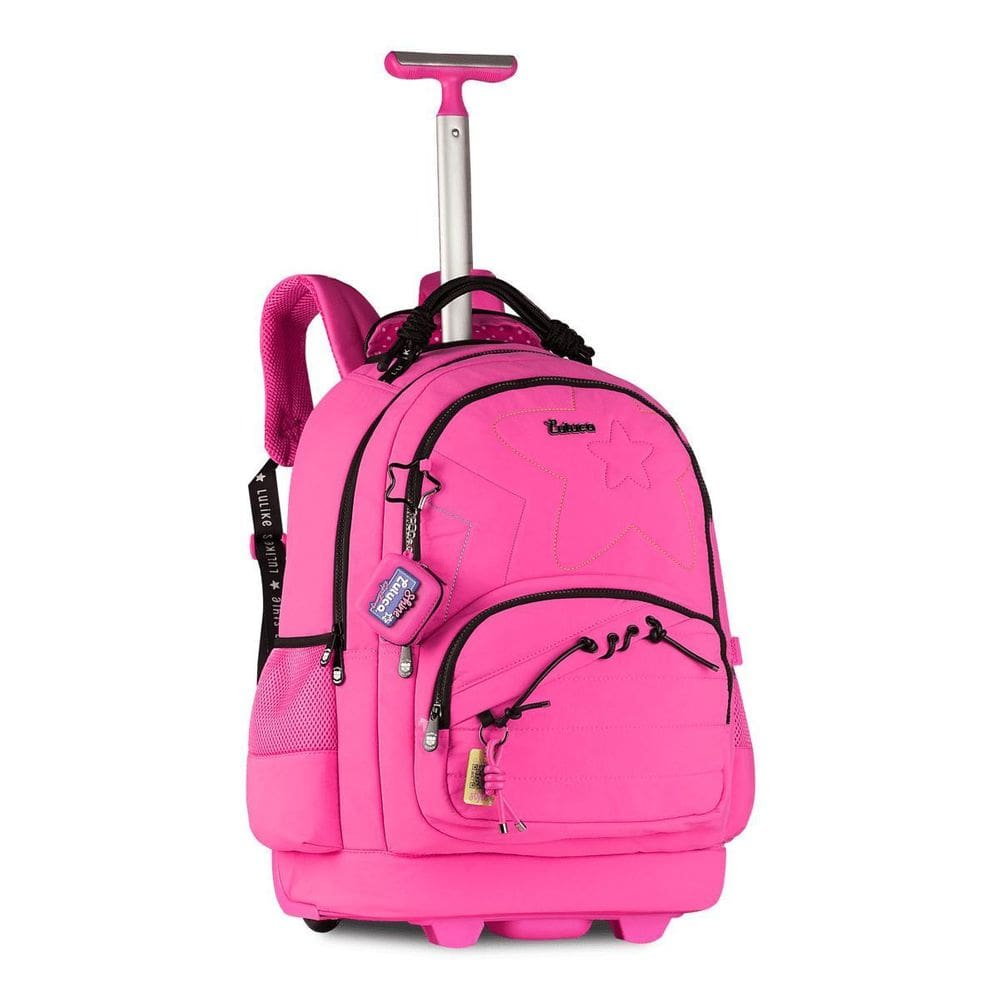 Mochila Carrinho Luluca Bolsa Escolar Feminina Premium