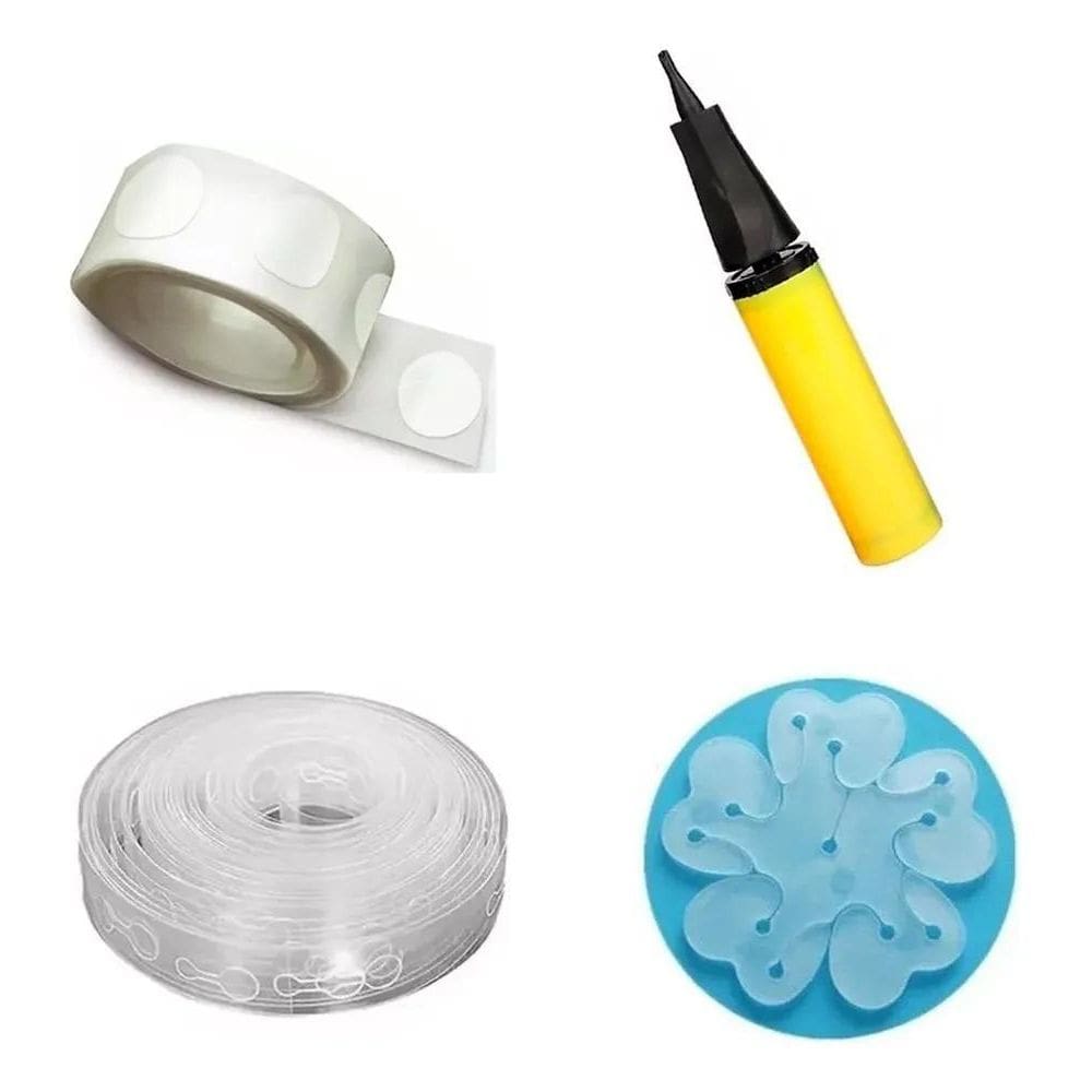 2X Fita Arco Desconstruido +Cola P Balão+ Bomba +5 Suporte F