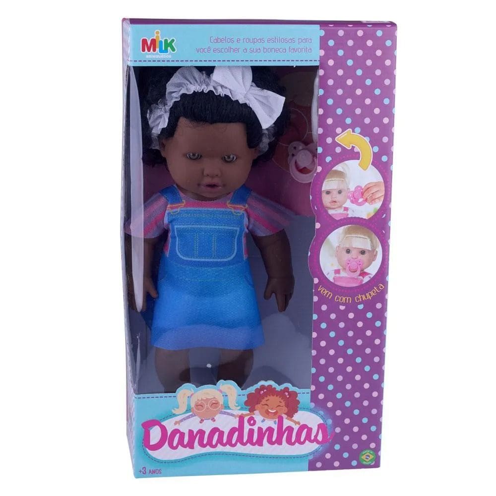 Boneca Danadinhas 32cm Milk Brinquedos