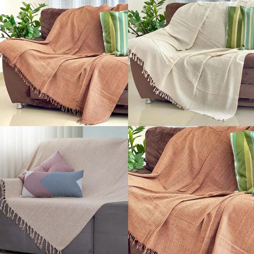 2X Manta Para Sofá Super King Size Gigante 4,00 X 1,80 Prote