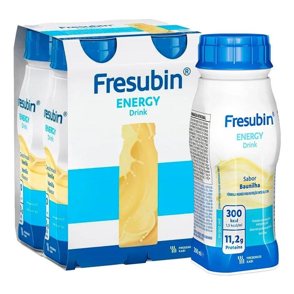 2X Fresubin Energy Drink 200Ml - Baunilha - Kit Com 4