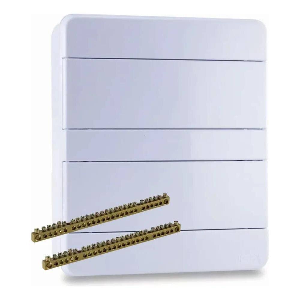 Quadro De Distribuição Com Barramento 16 Din Embutir