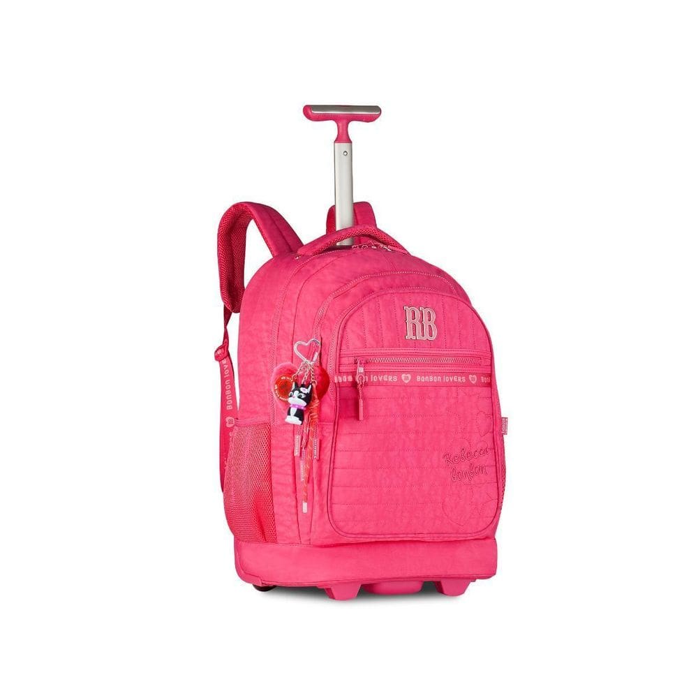 Mala Mochila Carrinho Com Charmes E Puxador - Rebecca Bonbon