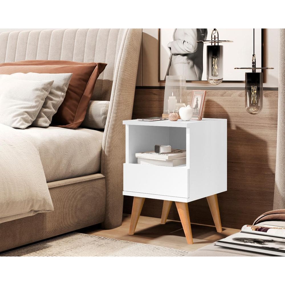 Mesa Cabeceira Pés Palito Pilipes Branco Comprar Moveis Sua