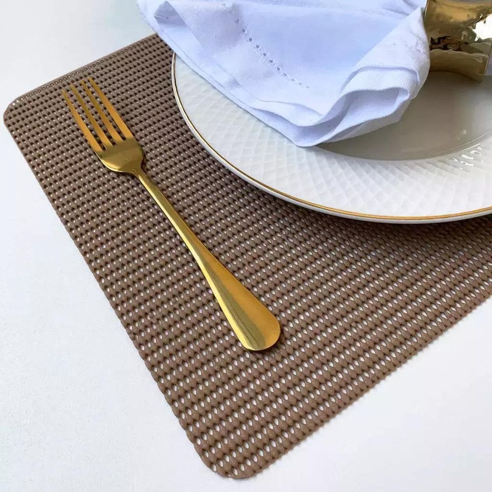 12 Jogo Americano Pvc Antiderrapante Resistente New Flex Ca