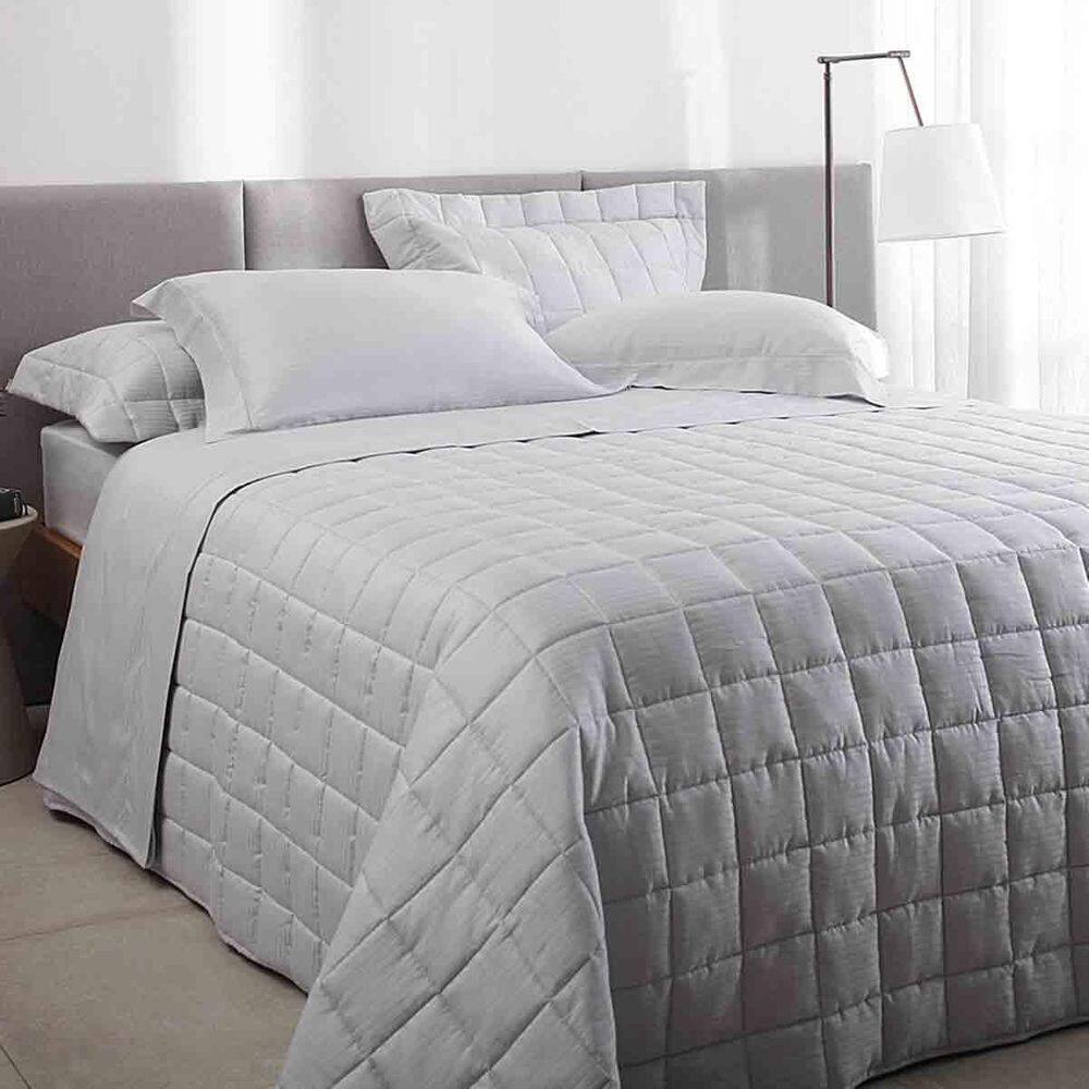 Jogo Cama Casal 300 Fios Damask Stripes Cinza Buddemeyer