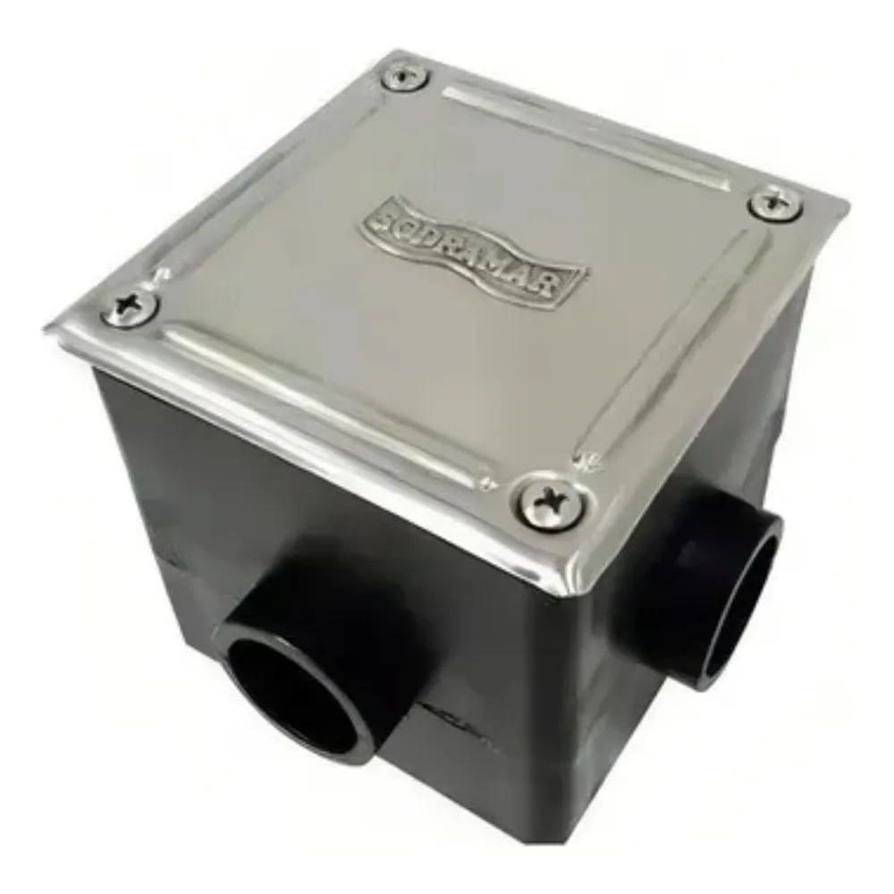 2X Caixa Passagem Refletor Piscinas Tampa Inox Sodramar