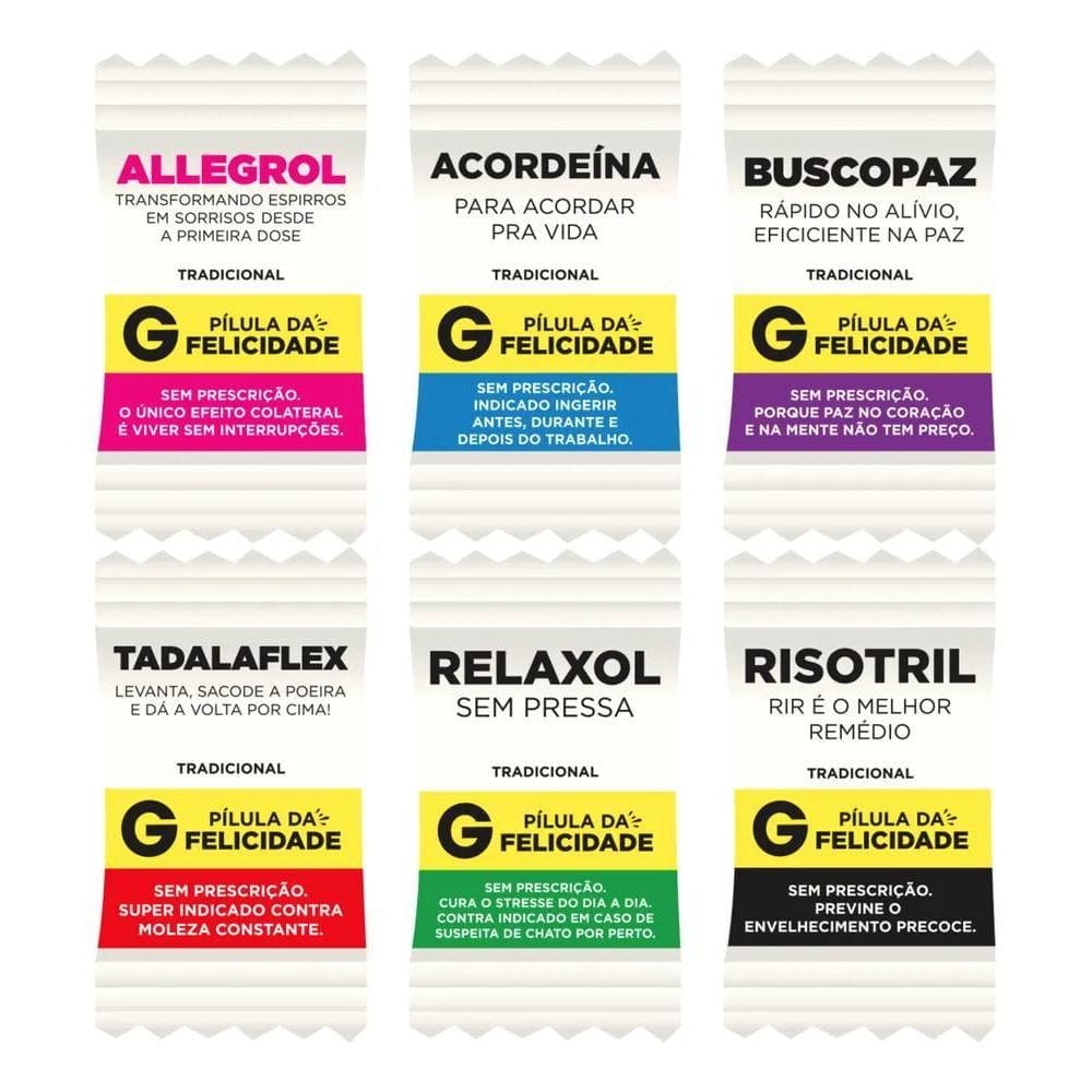 2X 100 Balas Já Personalizadas Divertidas Pílulas Da Felicid