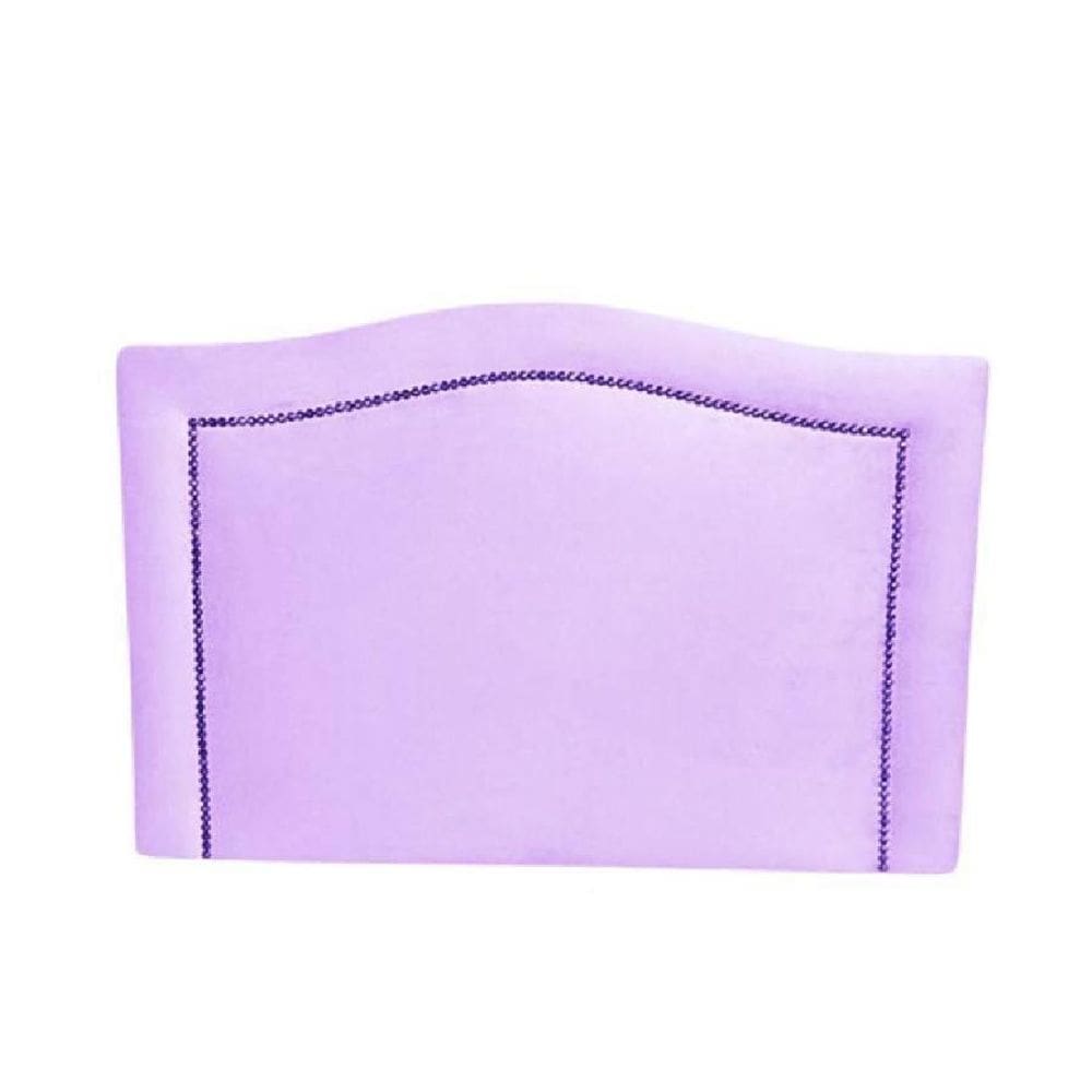 Cabeceira De Cama Box Solteiro Línea sintético Lilás Com Tachas