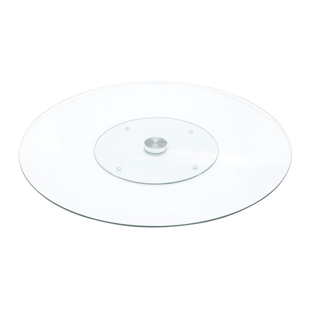 Centro de Mesa Multiuso de Vidro Temperado Giratório Redondo 30x2,5cm Wolff