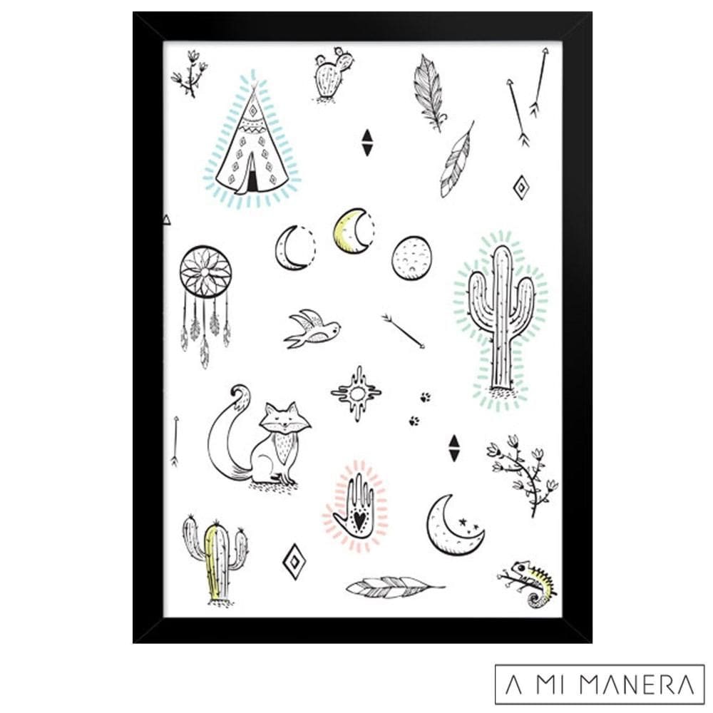 Pôster A5 com Moldura Deserto - A Mi Manera