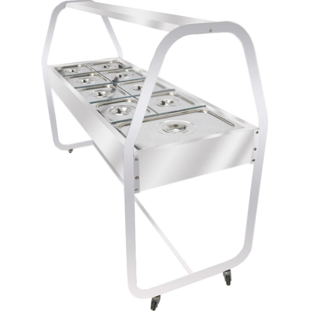 Carro Buffet com 10 Cubas Quentes Venâncio EA10TC Termo Cromada