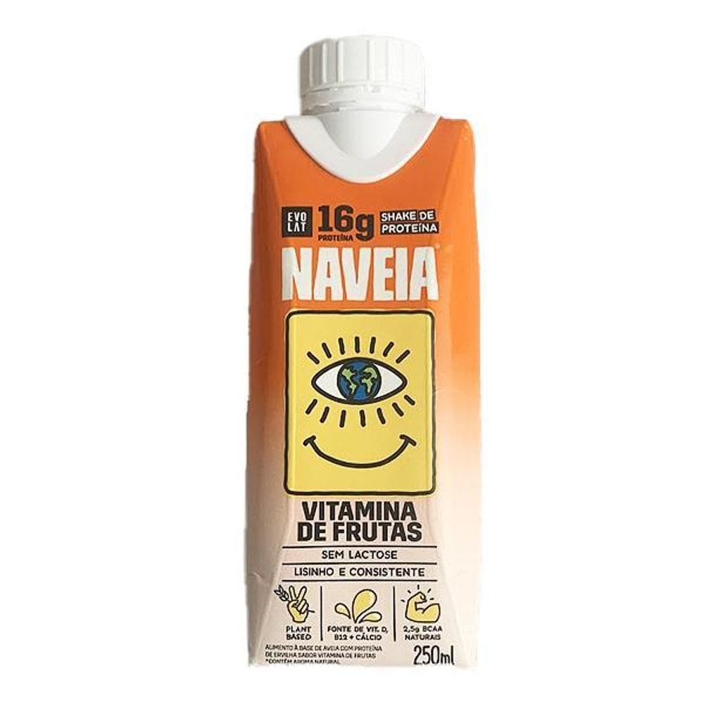 Shake Proteico Vegano Vitaminas De Frutas Naveia 250Ml