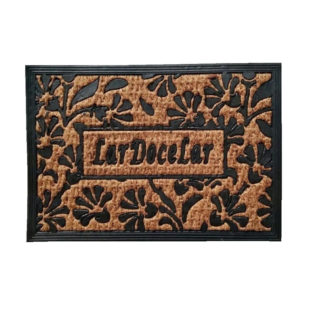 Capacho Fibra De Coco Antiderrapante Panamá 40X60Cm Floral