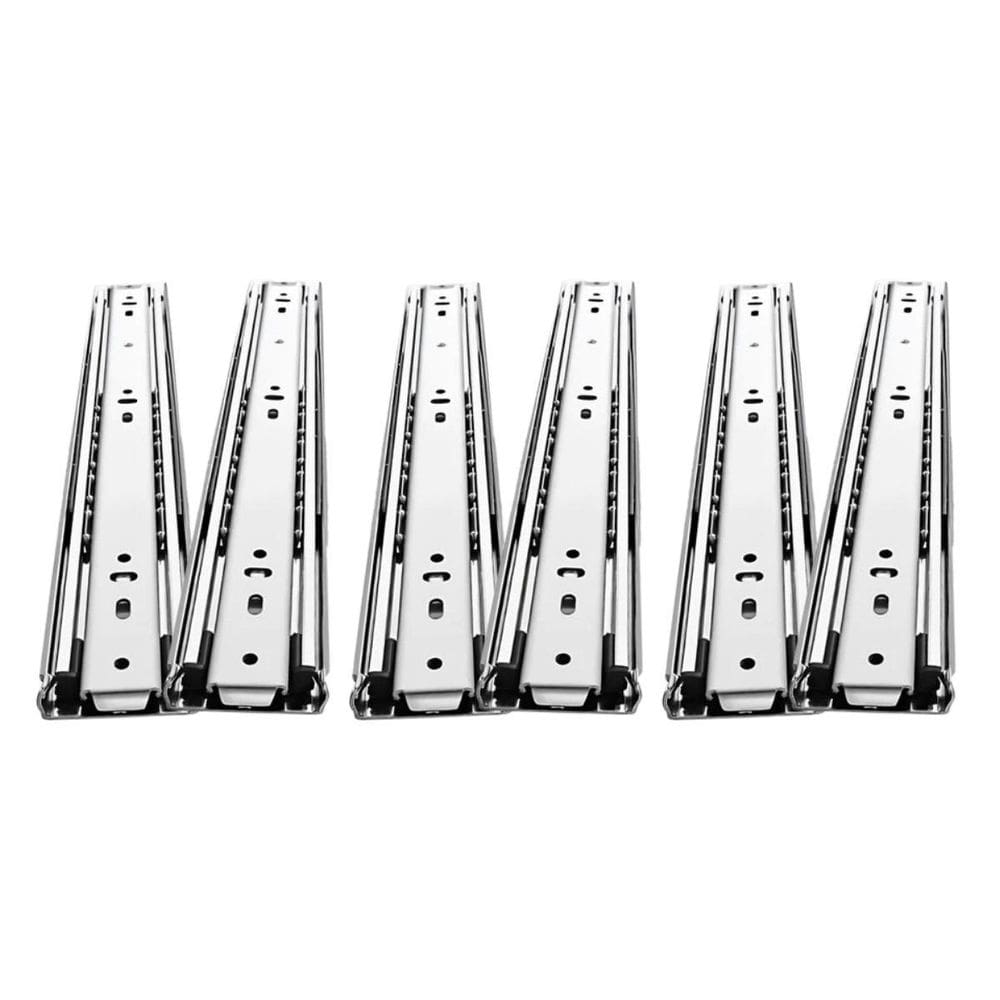 Kit 6 Corrediças Gaveta Telescópica Light 40Cm Com Parafusos