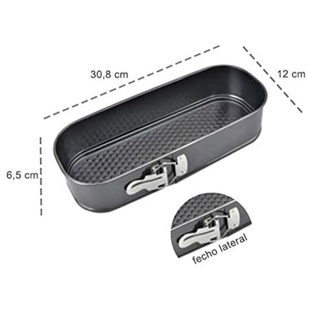 Forma Antiaderente Com Fecho Lateral 30,8X12X6,5Cm - Catuaí