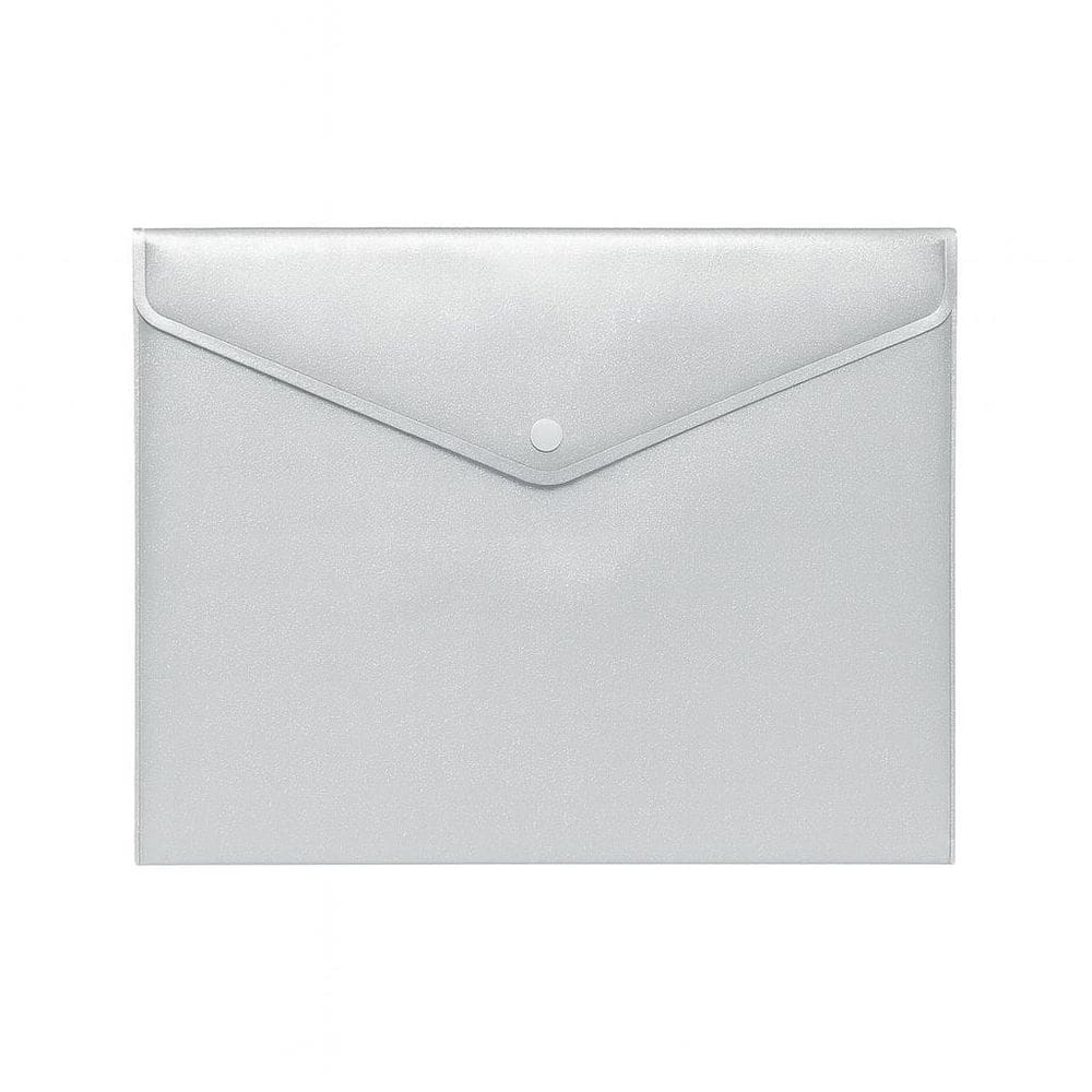 Pasta Envelope A4 Glittler Polibras Prata