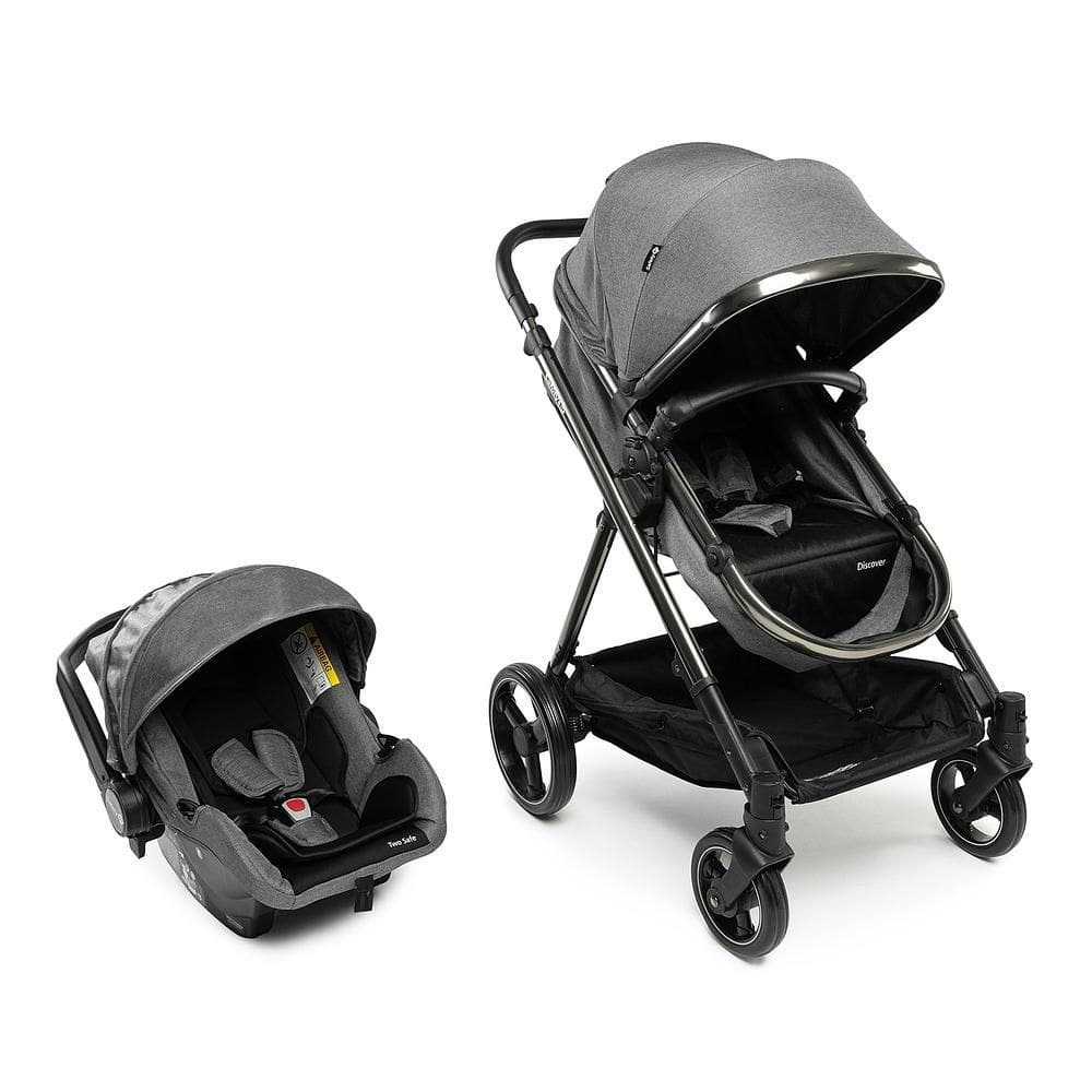 Carrinho com Bebê Conforto Travel System Discover Duo Grey Chrome - Safety 1st