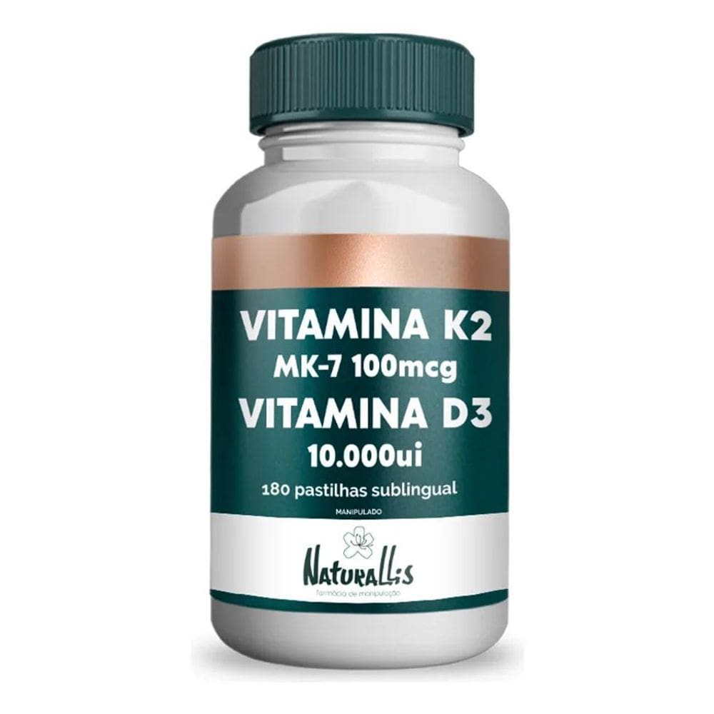2X Vitamina K2 100 Mcg + Vitamina D3 10.000 Ui 180 Sublingua