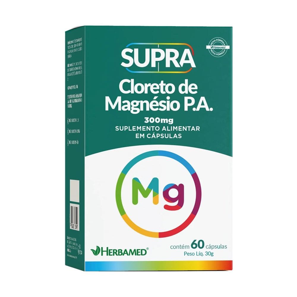 Cloreto De Magnésio P.A 500Mg C/60 Cápsulas - Herbamed